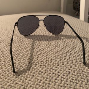 QUAY Aviator Sunglasses in Matte Black w/ Case